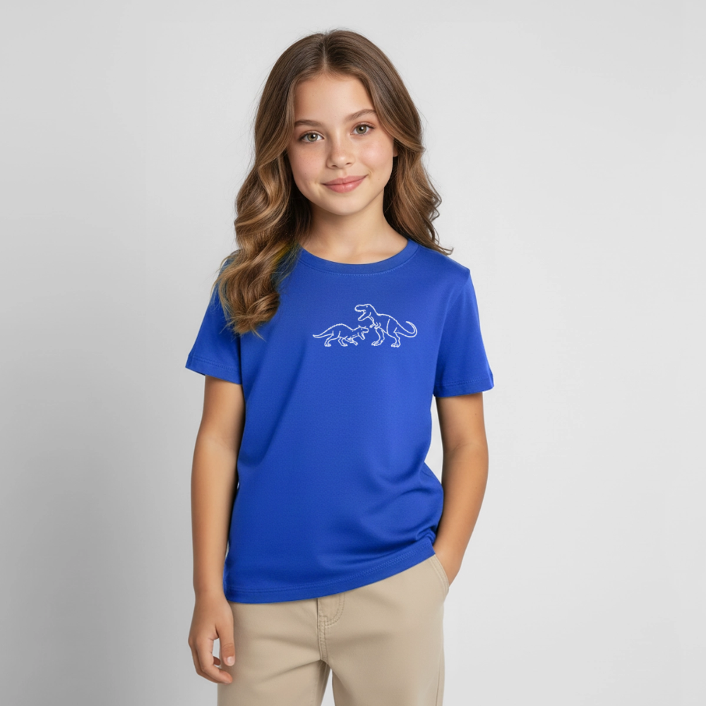 Kids' Carnotaurus vs T-Rex T-Shirt - royal blue