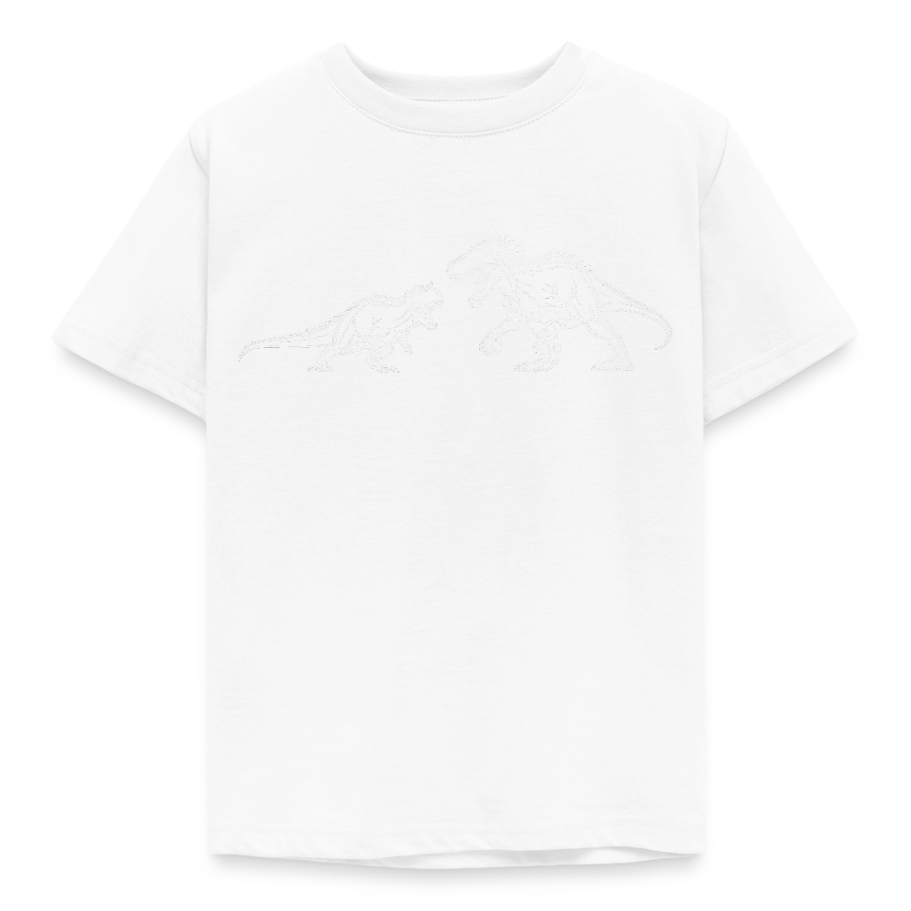 Kids' T-Shirt Carno Vs Indominus - white