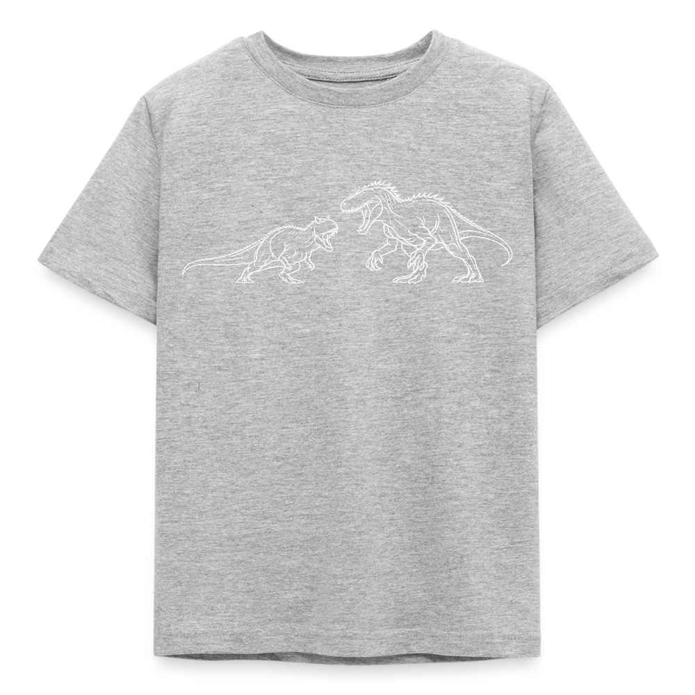 Kids' T-Shirt Carno Vs Indominus - heather grey