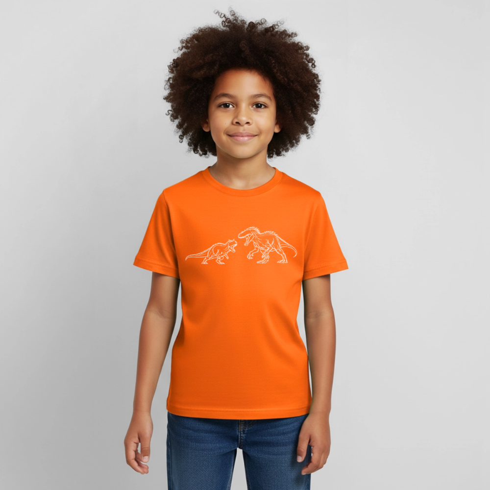Kids' T-Shirt Carno Vs Indominus - orange