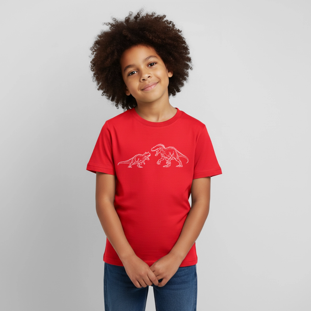 Kids' T-Shirt Carno Vs Indominus - red