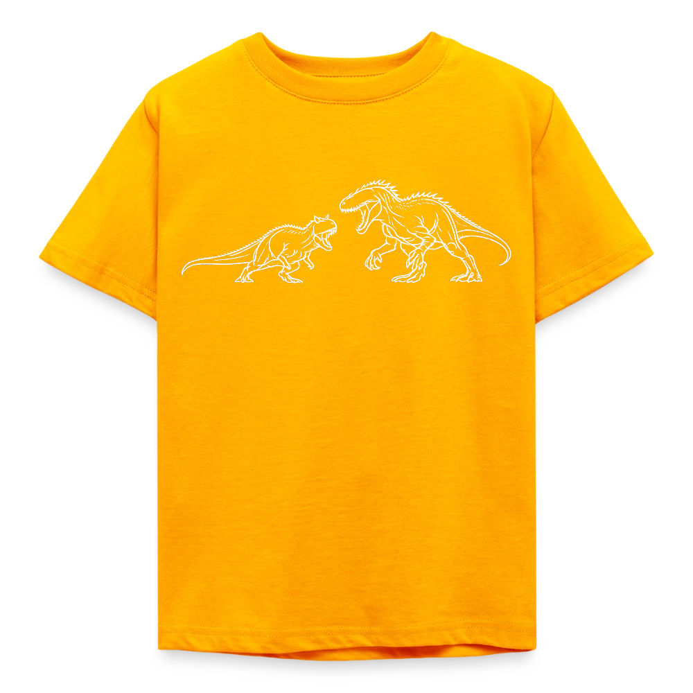 Kids' T-Shirt Carno Vs Indominus - gold