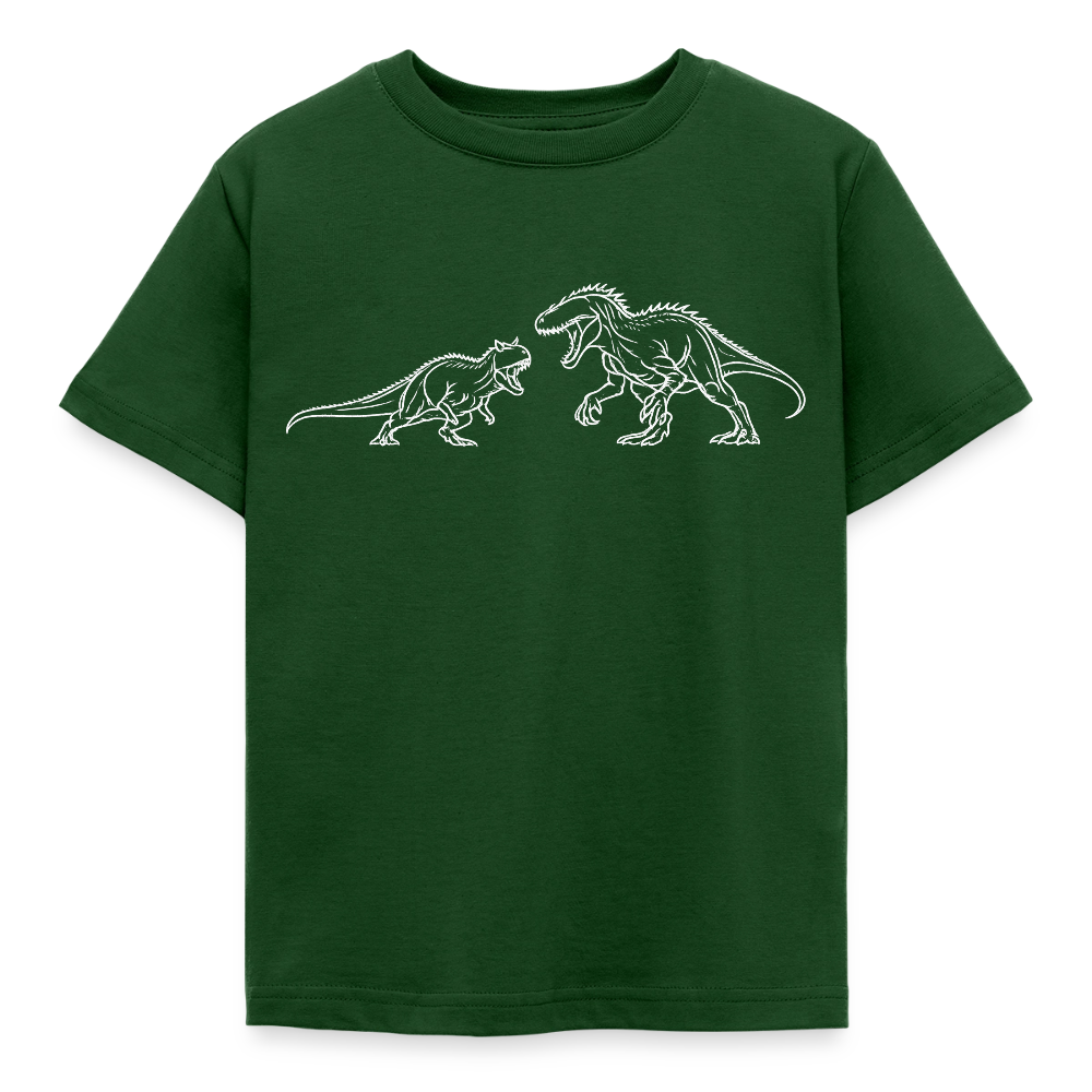 Kids' T-Shirt Carno Vs Indominus - forest green