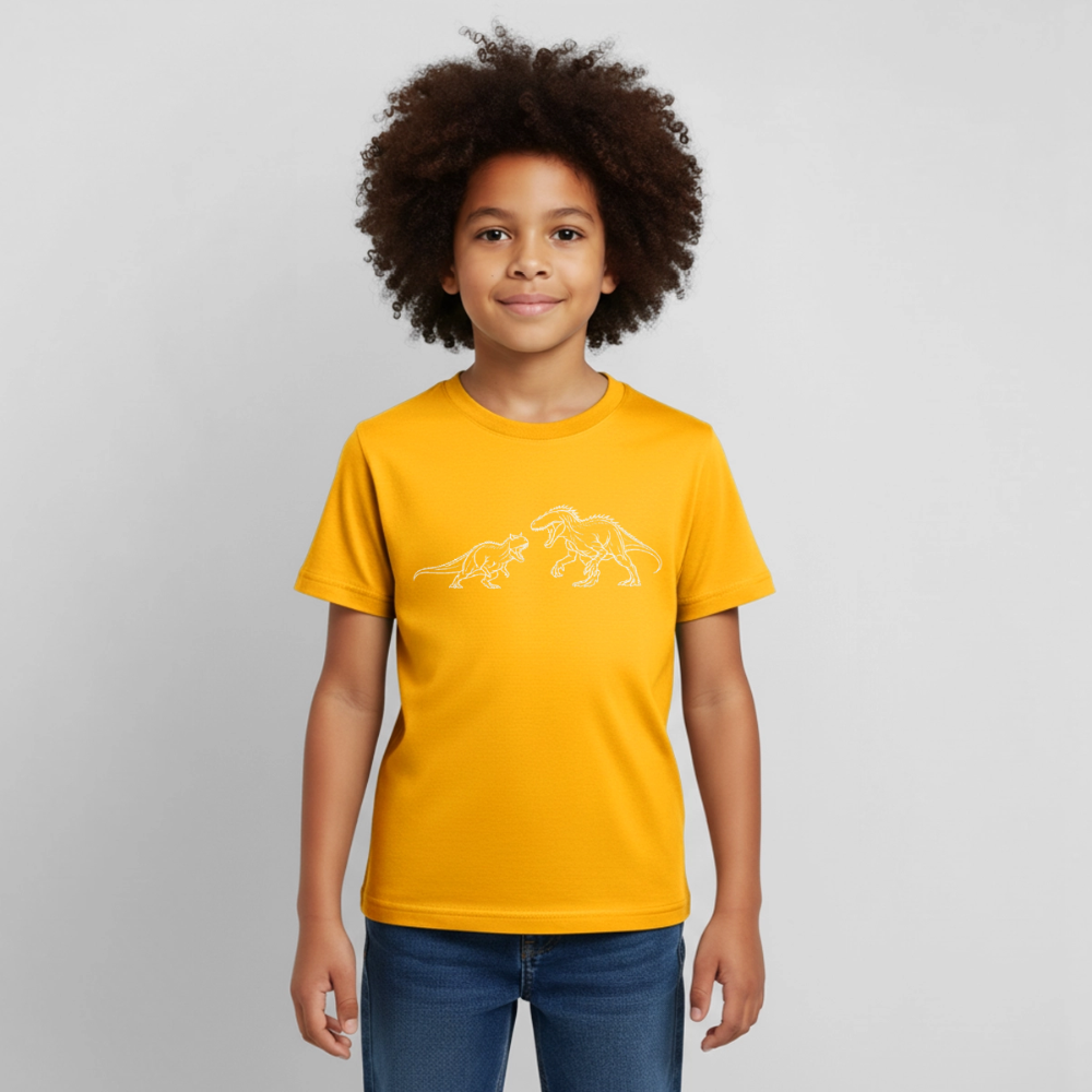 Kids' T-Shirt Carno Vs Indominus - gold