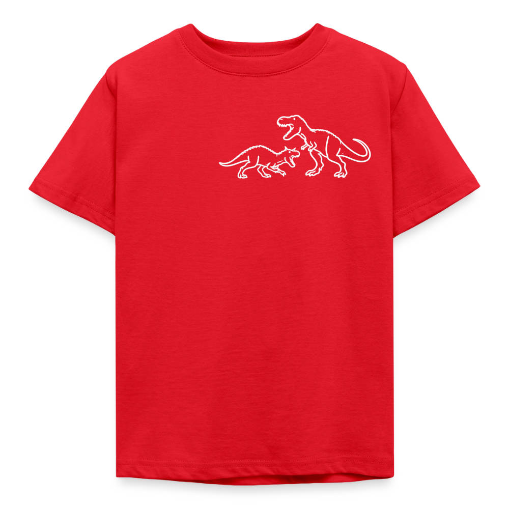 Kids' Carnotaurus vs T-Rex T-Shirt - red