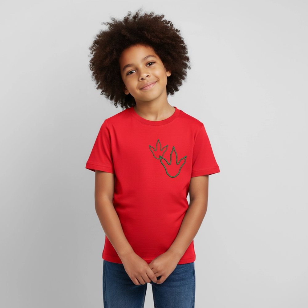 Kids' Footprint T-Shirt - red