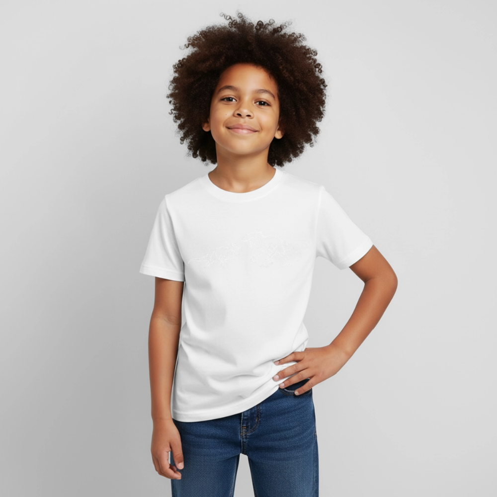 Kids' T-Shirt Carno Vs Indominus - white